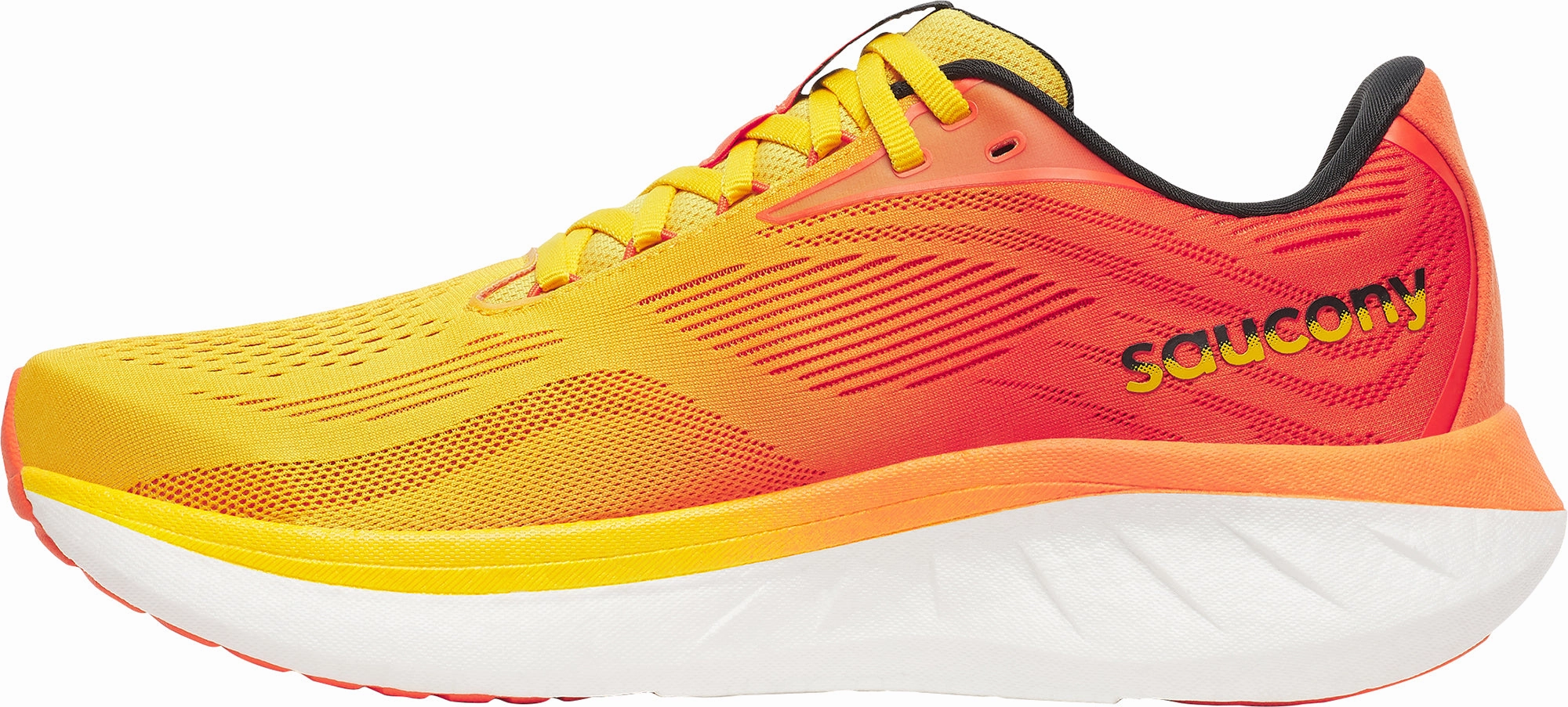 Saucony Ride 18 Mens Running Shoes - Yellow Smooth Ride Shoes
