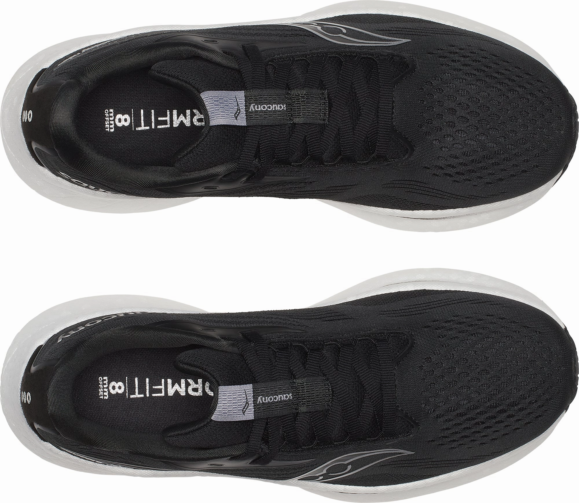 Saucony Ride 18 WIDE FIT Womens Running Shoes - Black Balanced Fit Runners