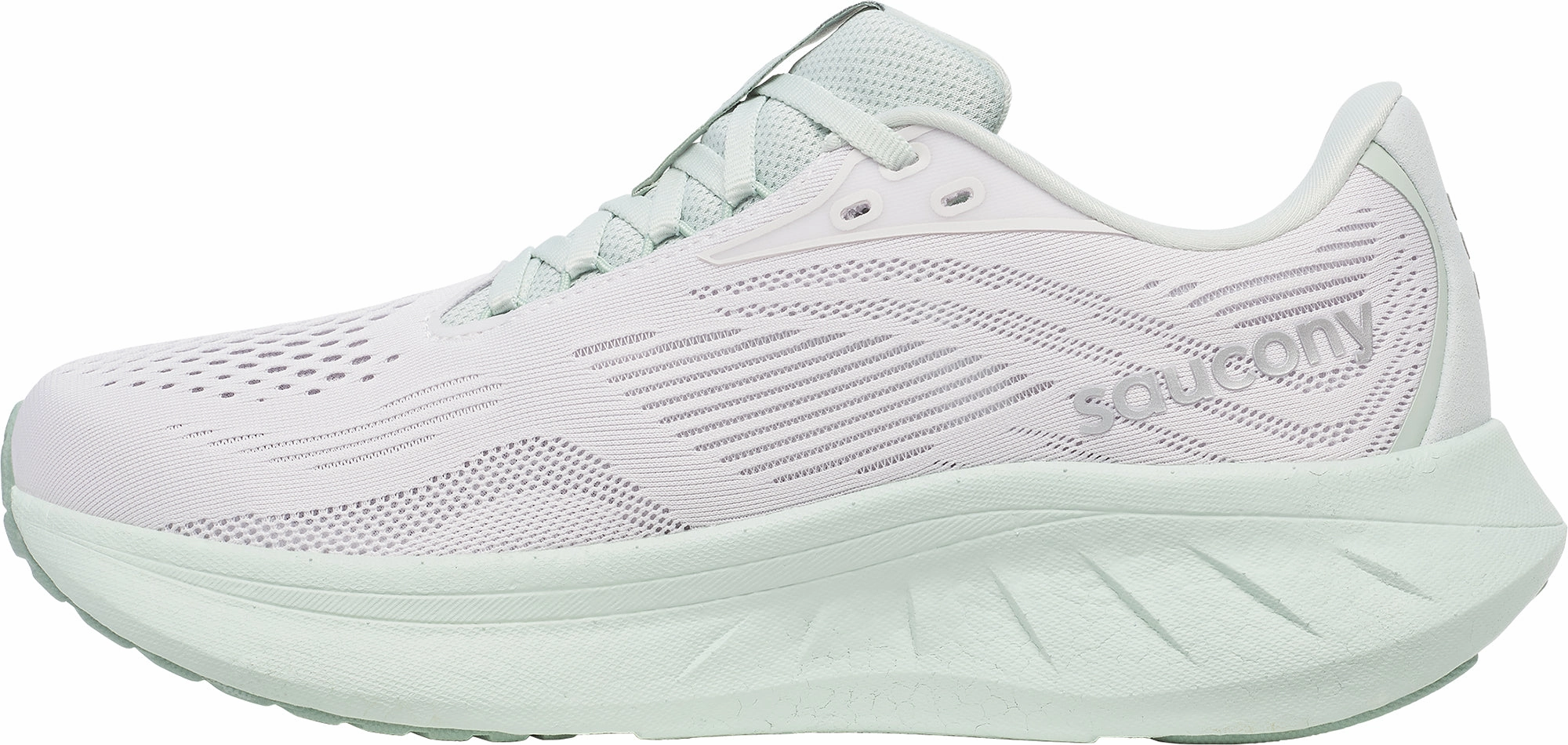 Saucony Ride 18 Womens Running Shoes - Grey Smooth Ride Shoes