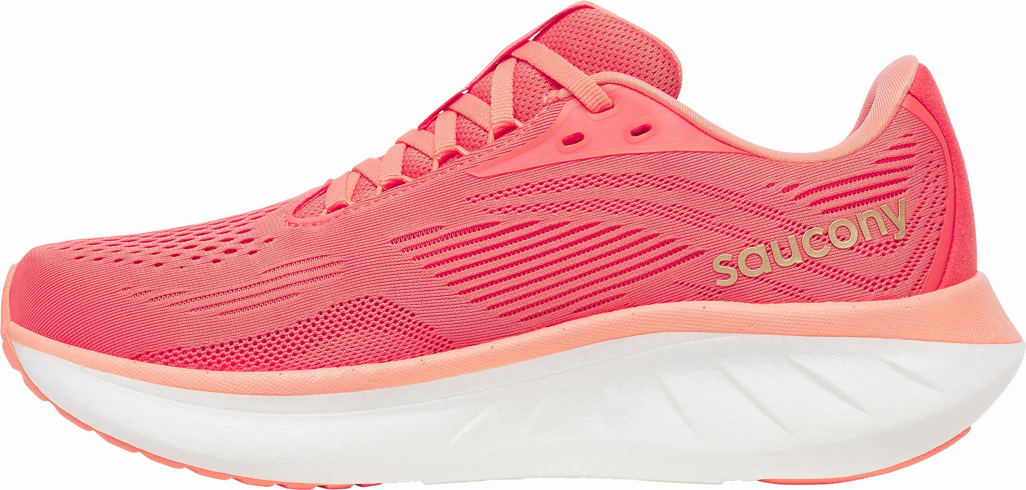 Saucony Ride 18 Womens Running Shoes - Pink Balanced Fit Runners