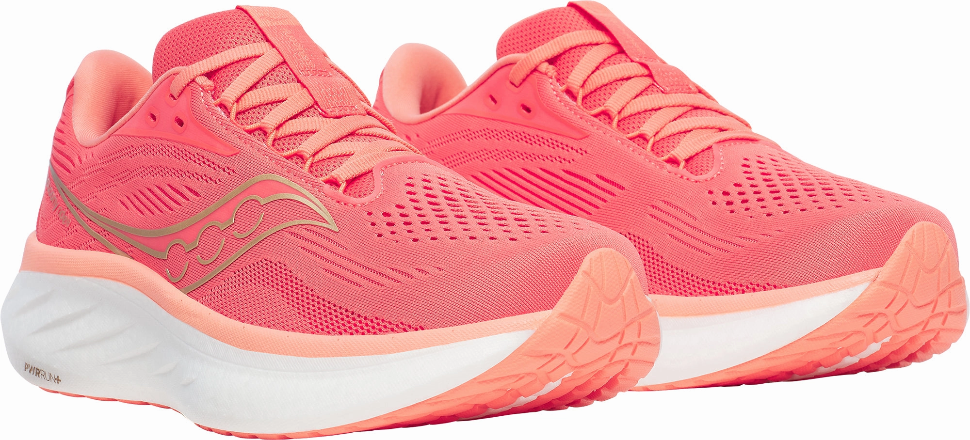 Saucony Ride 18 Womens Running Shoes - Pink Balanced Fit Runners