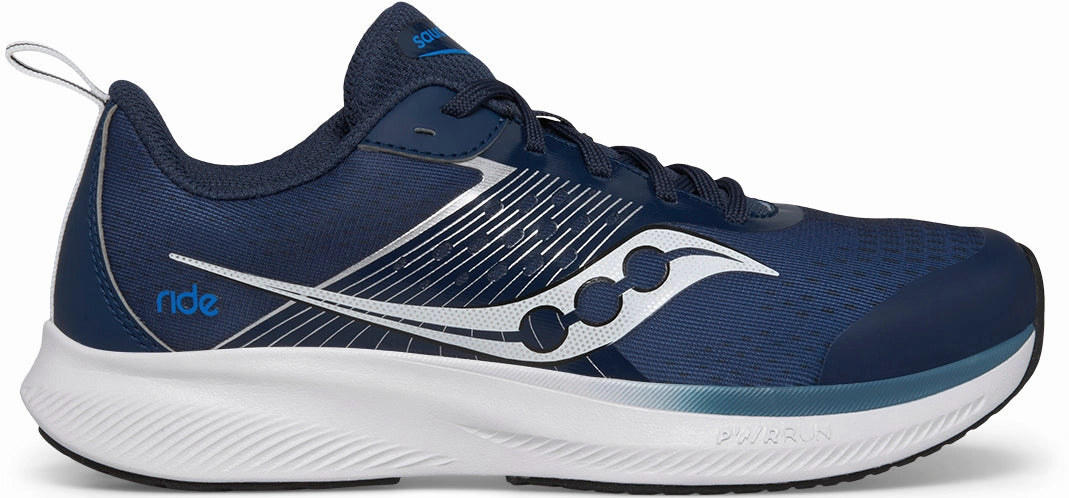 Saucony Ride KDZ Junior Running Shoes - Blue Saucony running shoes with stability support