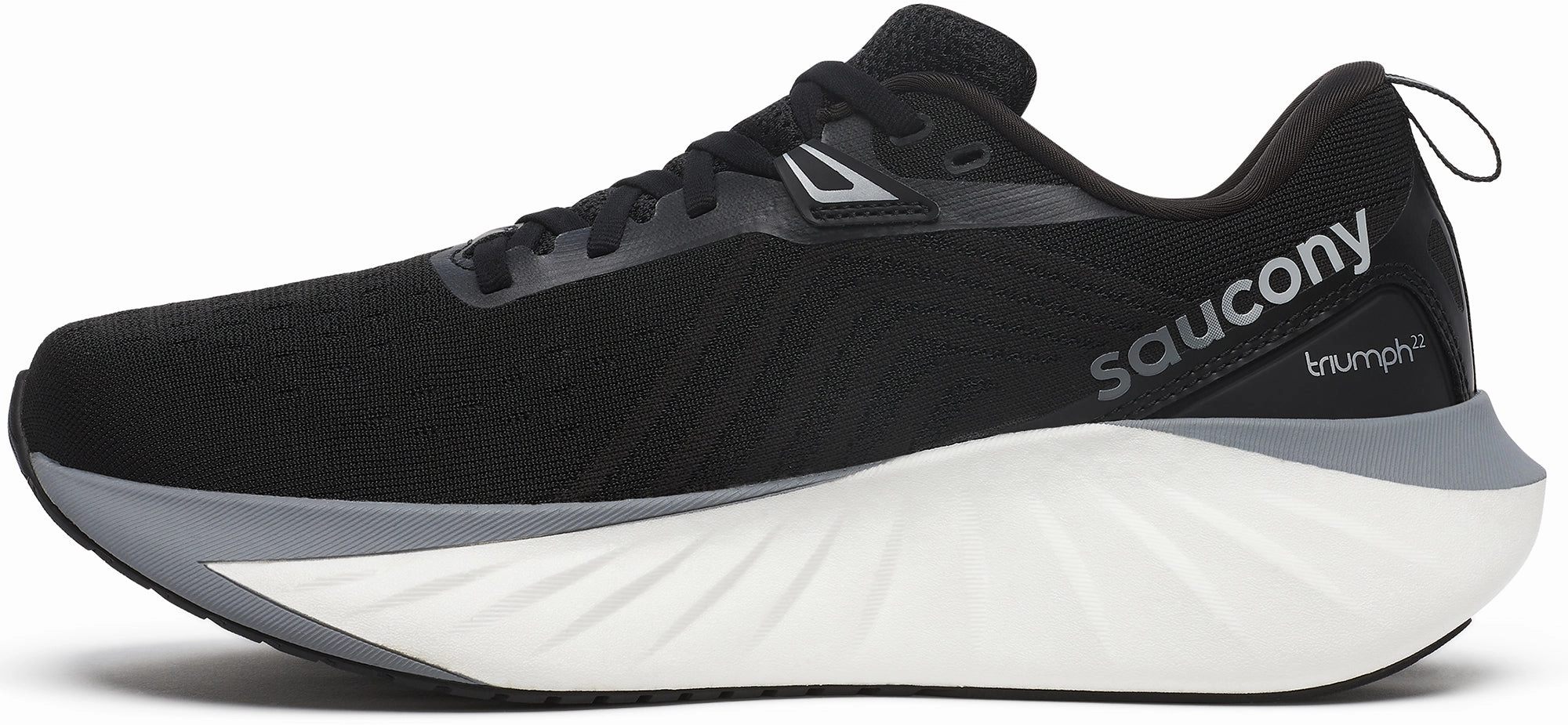 Saucony Triumph 22 Mens Running Shoes - Black Training Comfort Sneakers