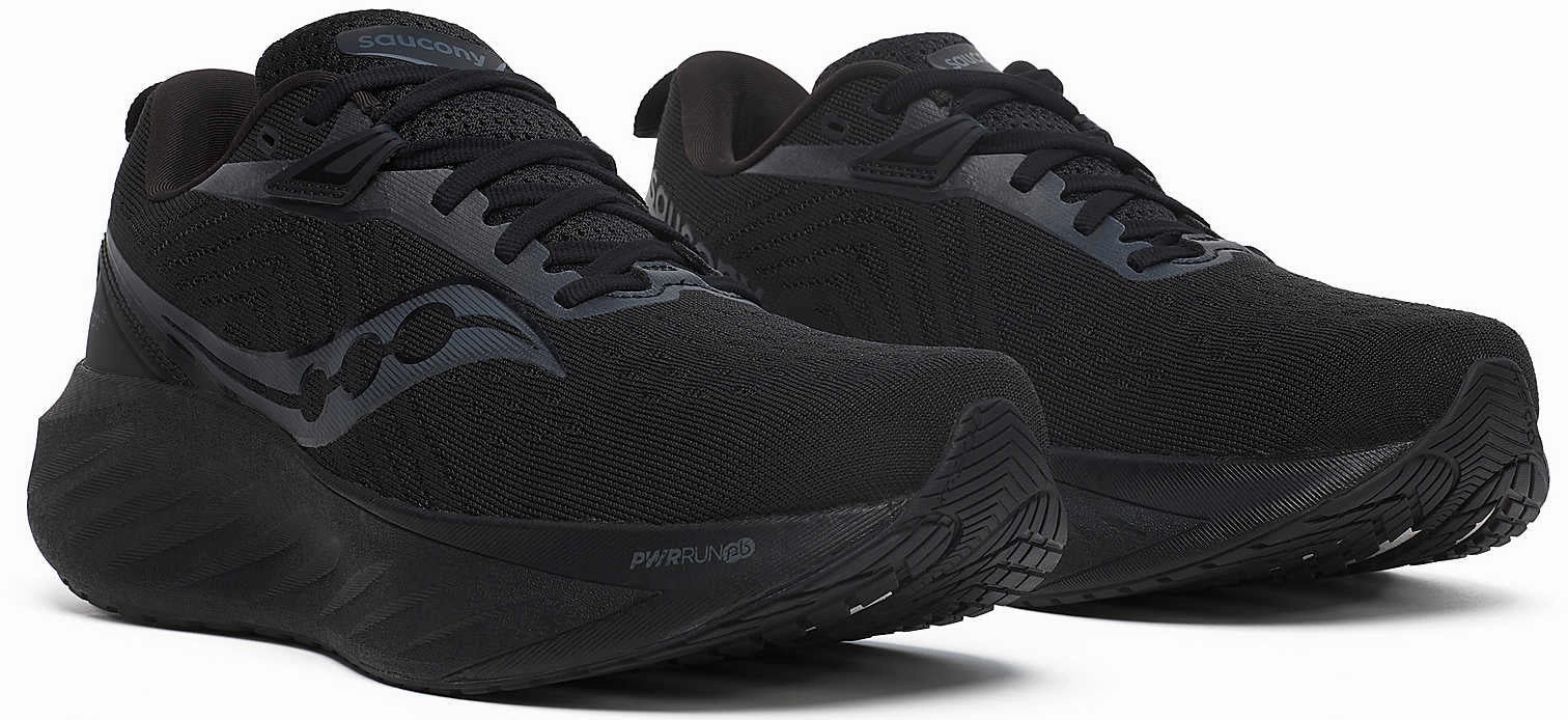 Saucony Triumph 22 Mens Running Shoes - Black Womens Work Sneakers