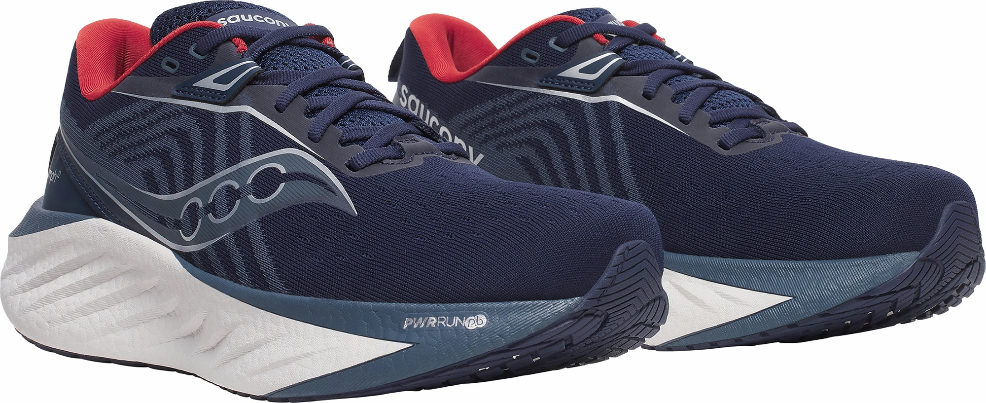 Saucony Triumph 22 Mens Running Shoes - Blue Balanced Fit Runners