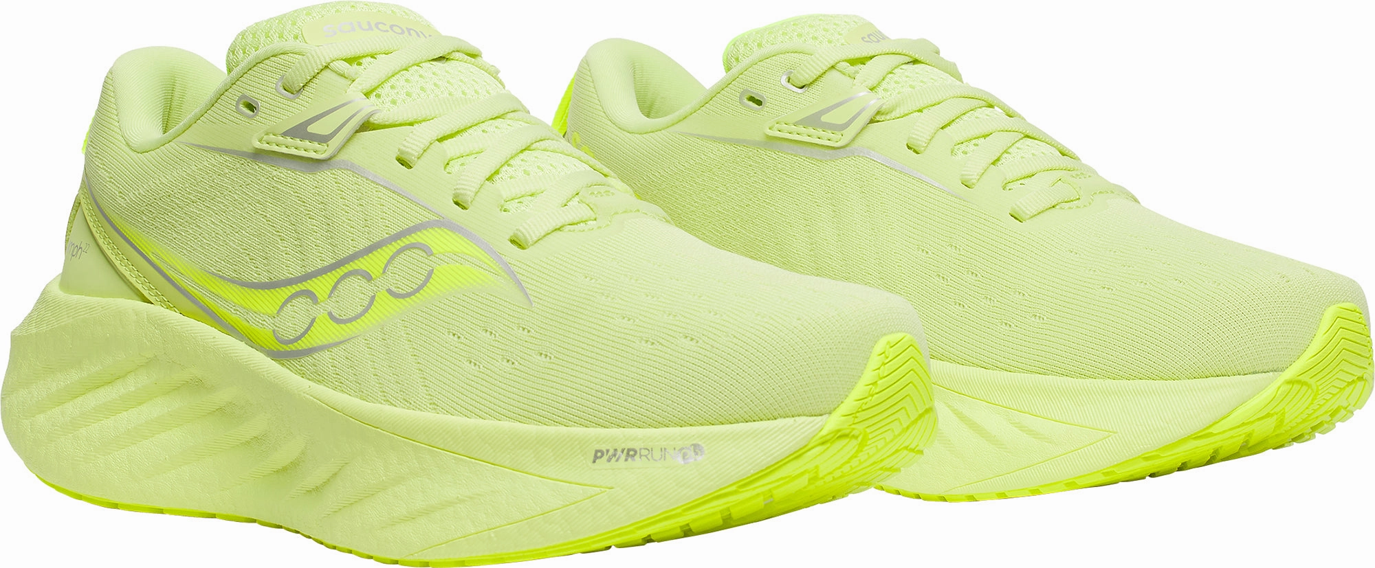 Saucony Triumph 22 Womens Running Shoes - Yellow Balanced Fit Runners