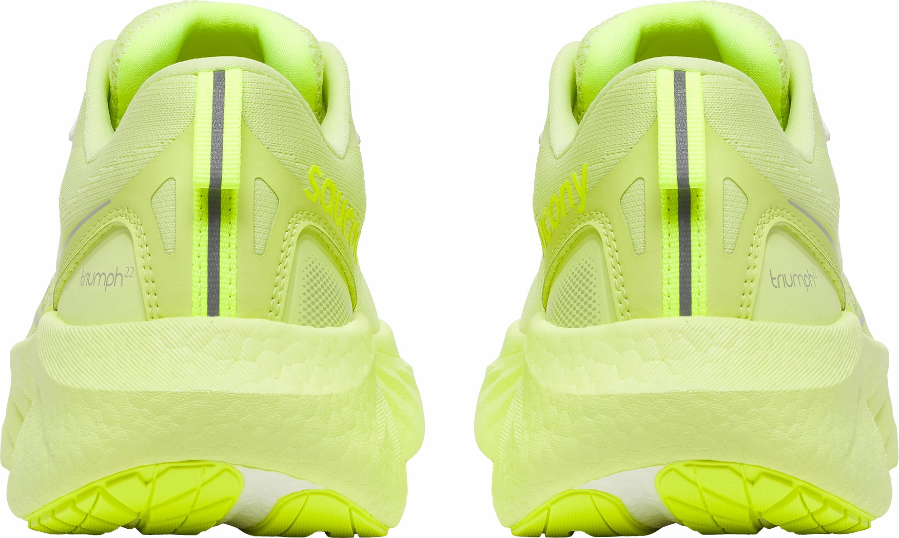 Saucony Triumph 22 Womens Running Shoes - Yellow Training Comfort Sneakers