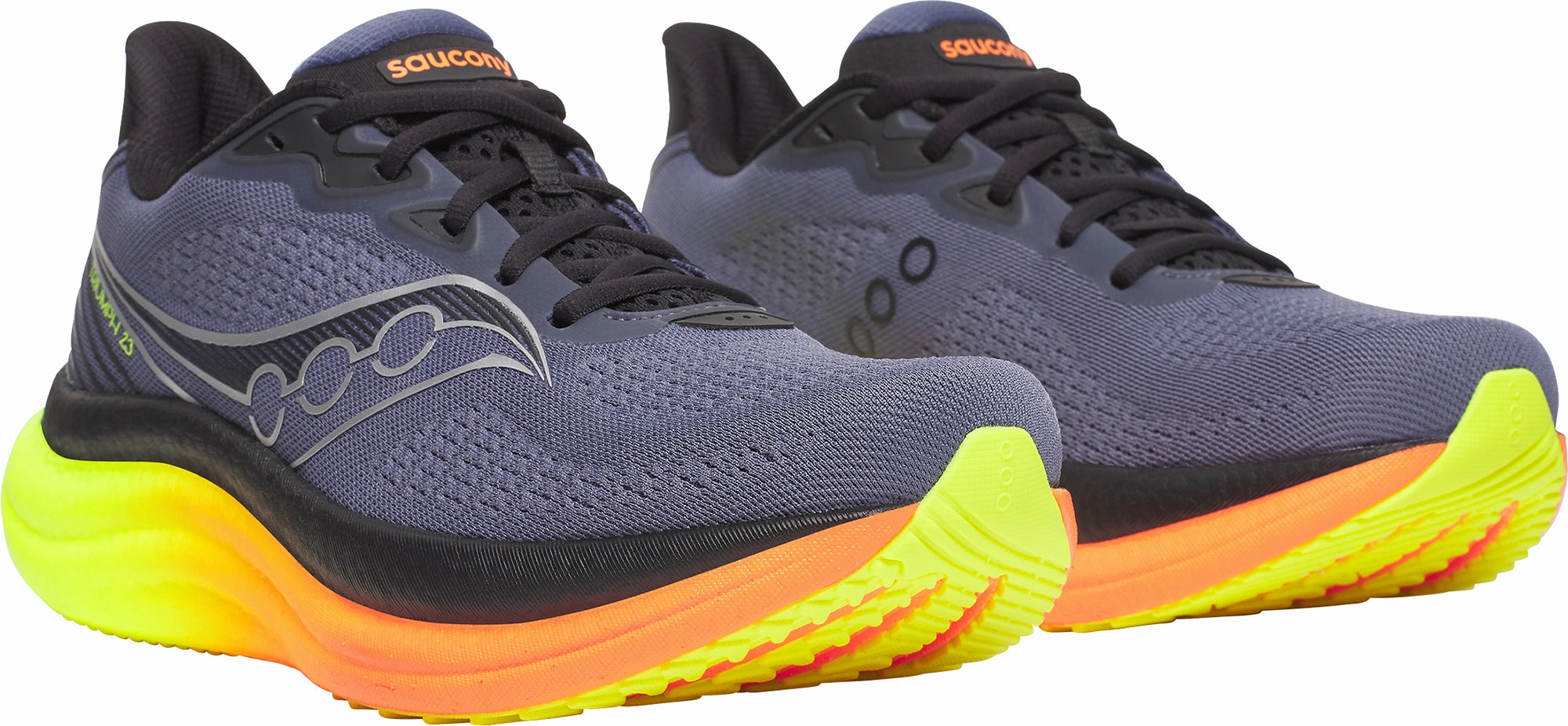 Saucony Triumph 23 Mens Running Shoes - Grey Balanced Fit Runners