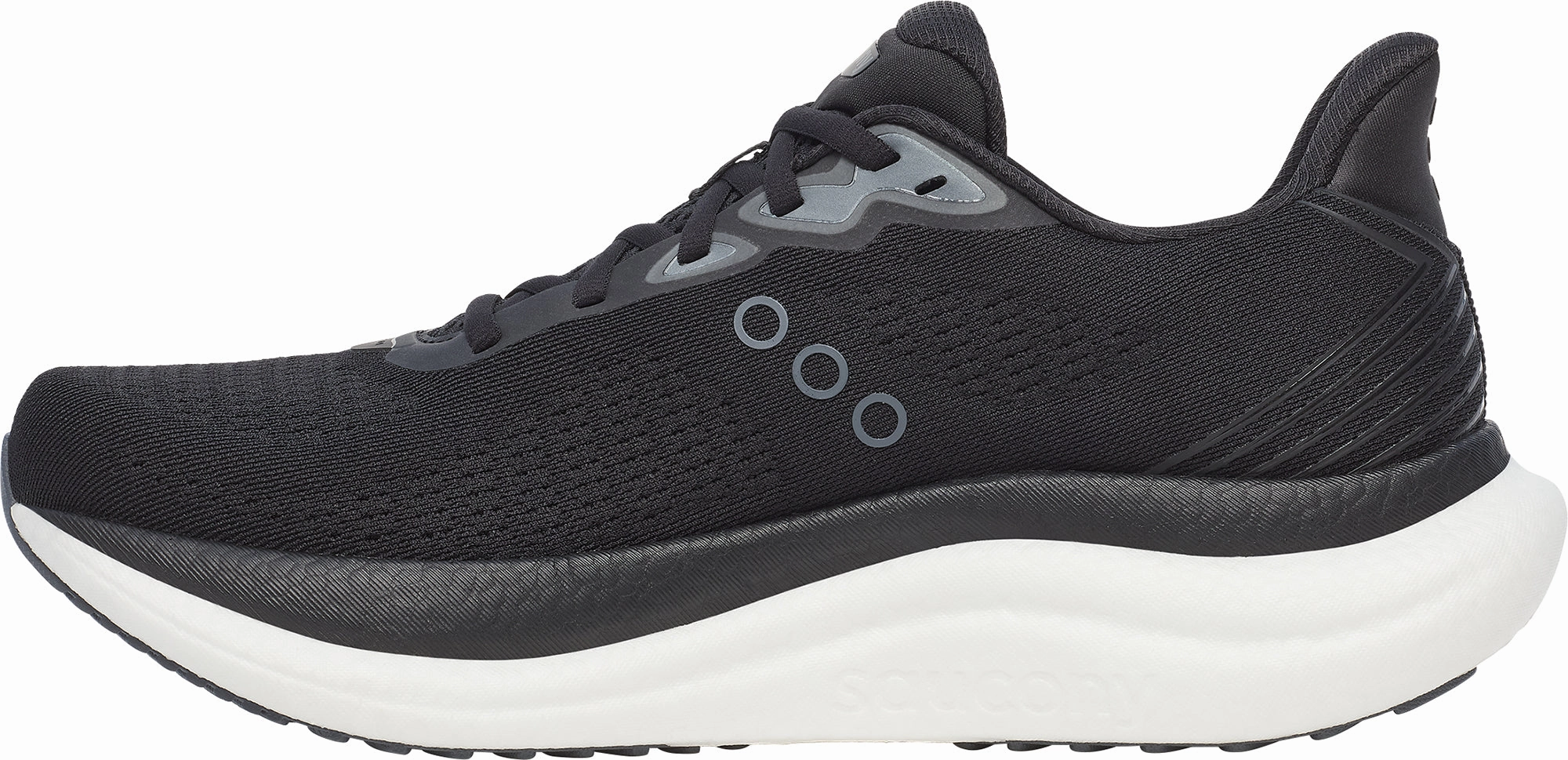 Saucony Triumph 23 WIDE FIT Mens Running Shoes - Black Balanced Fit Runners