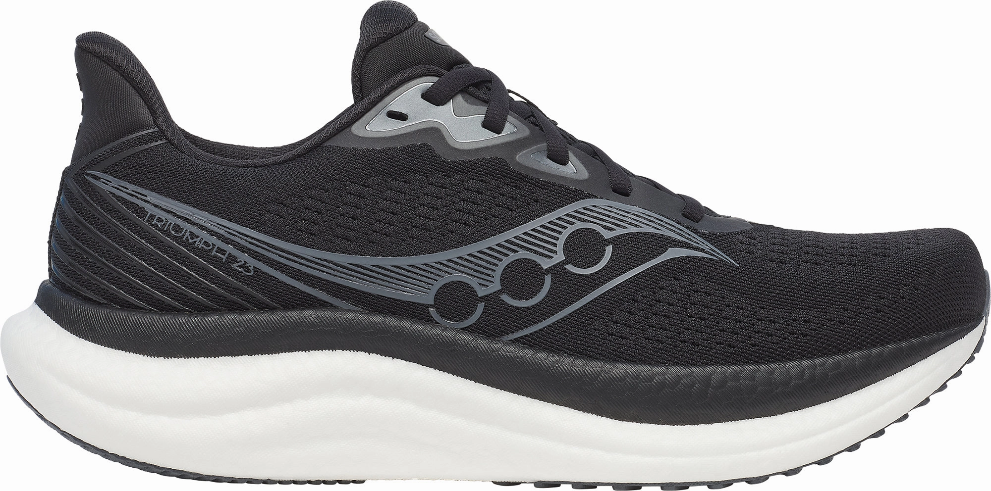 Saucony Triumph 23 WIDE FIT Mens Running Shoes - Black Saucony footwear options