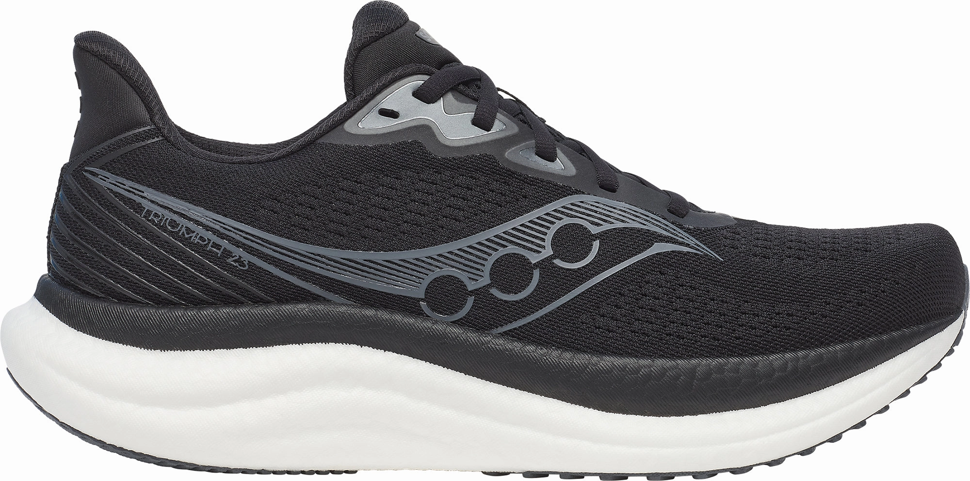 Saucony Triumph 23 WIDE FIT Mens Running Shoes - Black Saucony Triumph shoes