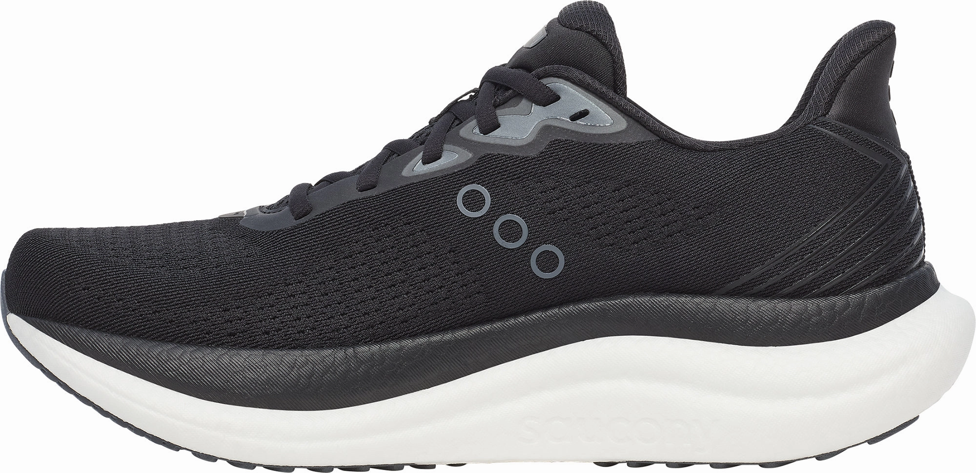 Saucony Triumph 23 WIDE FIT Mens Running Shoes - Black Womens Work Sneakers
