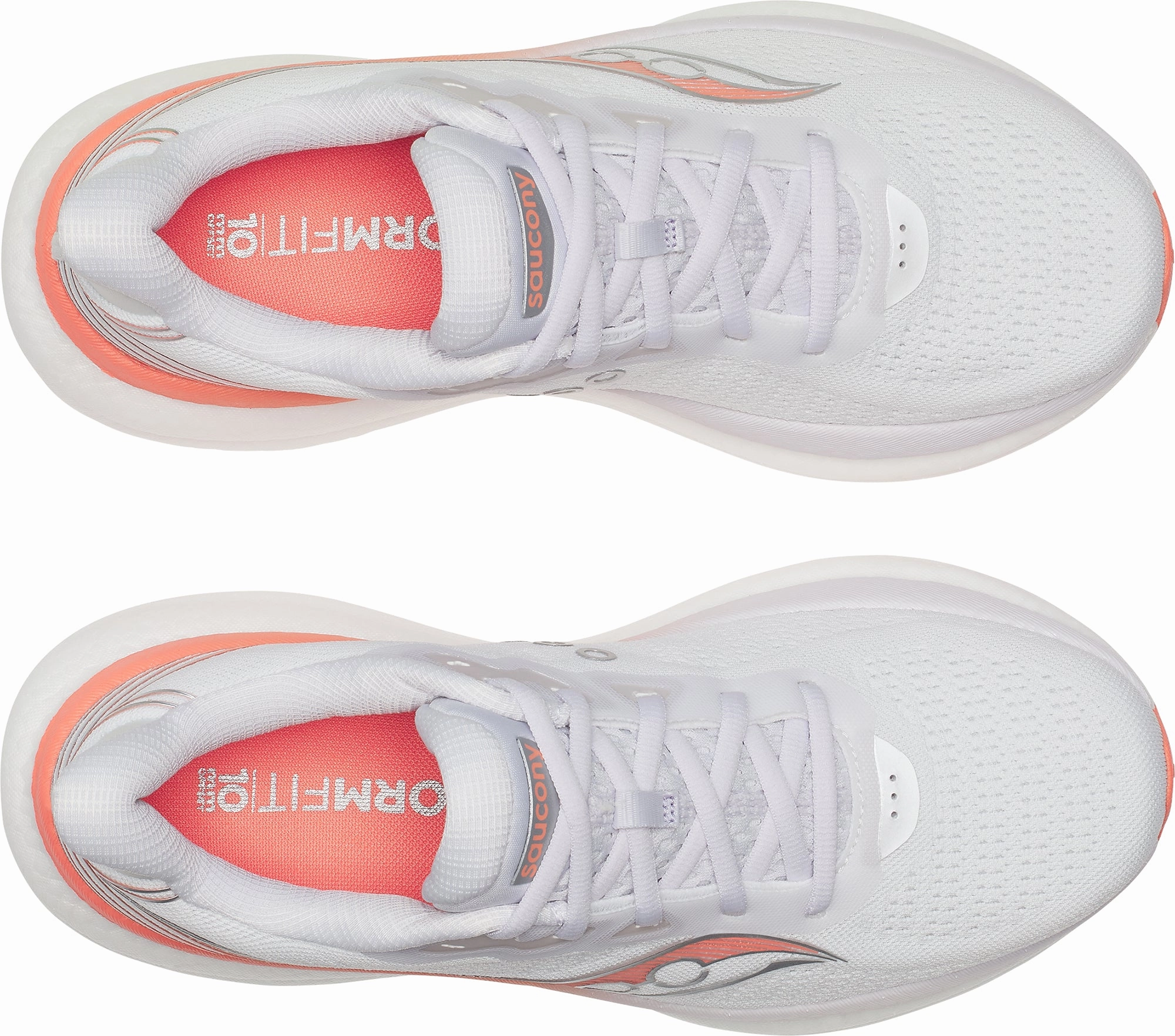 Saucony Triumph 23 Womens Running Shoes - White Balanced Fit Runners