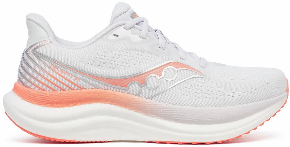 Saucony Triumph 23 Womens Running Shoes - White Saucony running shoes with stability support