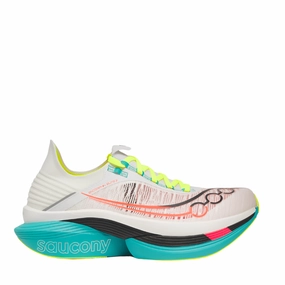 Saucony Unisex Endorphin Elite 2 Running Shoes in White/Mutant AW25 Saucony lightweight trainers for everyday use