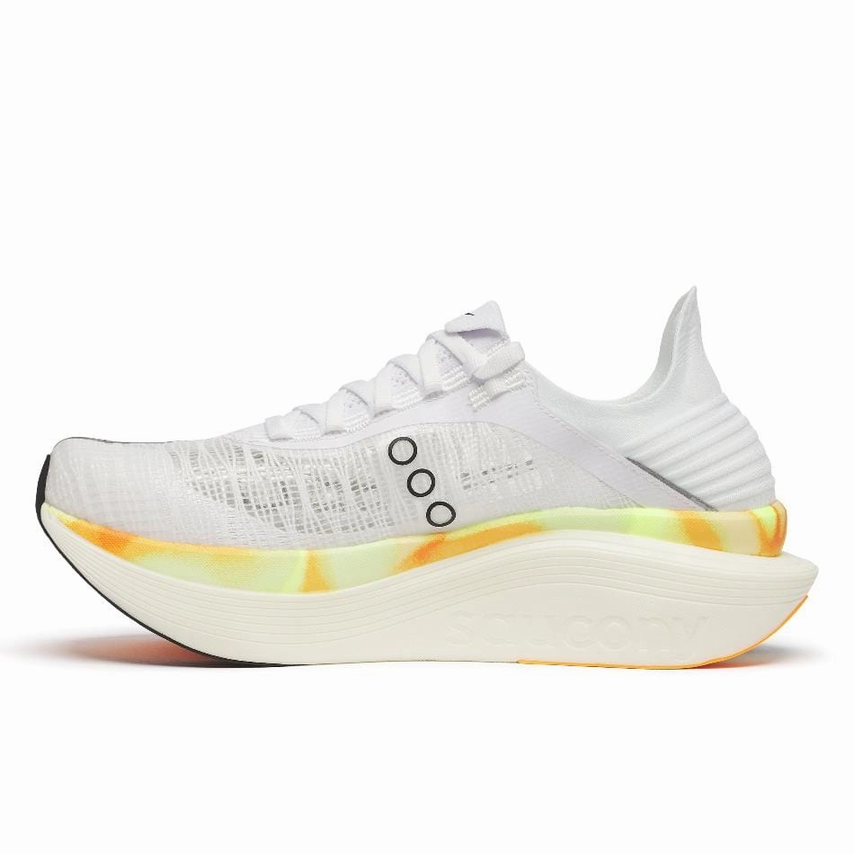 Saucony Unisex Endorphin Elite 2 Running Shoes in White/Peel SS25 Saucony versatile athletic footwear