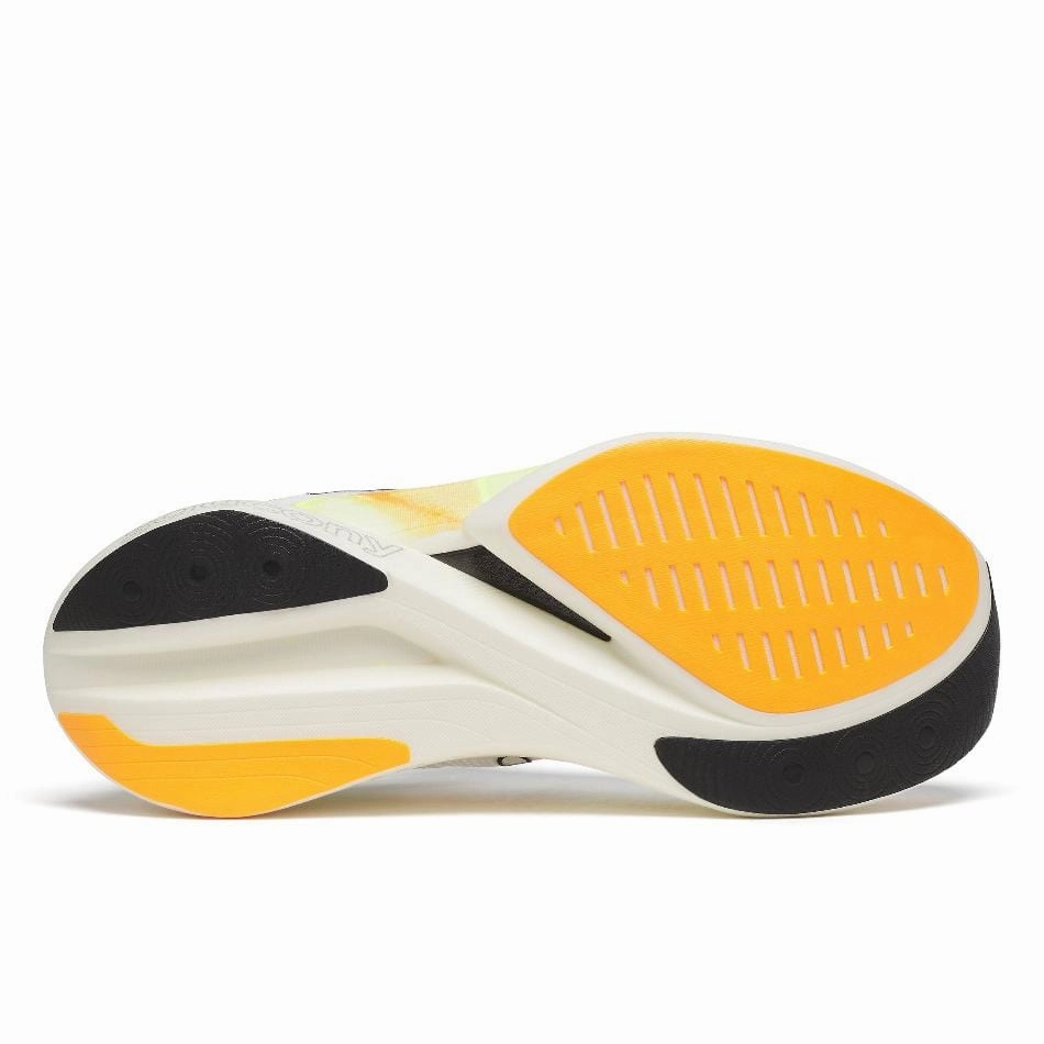 Saucony Unisex Endorphin Elite 2 Running Shoes in White/Peel SS25 Saucony versatile athletic footwear