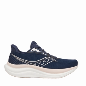Saucony Women's Triumph 23 Running Shoes in Navy/Cameo AW25 Saucony lightweight trainers for everyday use