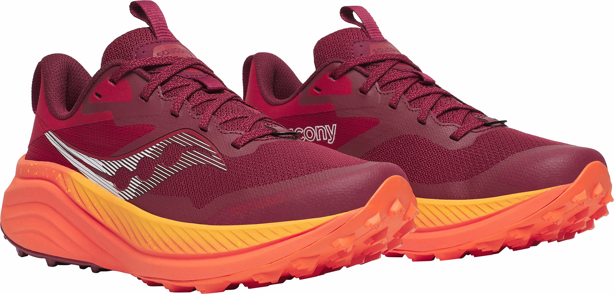 Saucony Xodus Ultra 3 Womens Trail Running Shoes - Red Trail Shoes
