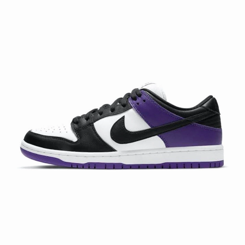SB Dunk Low Pro Court Purple Black White Street Shoes