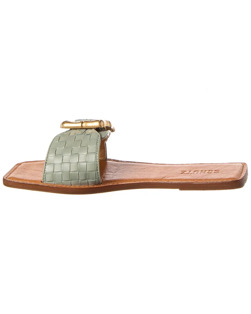 Schutz Enola Woven Leather Flat