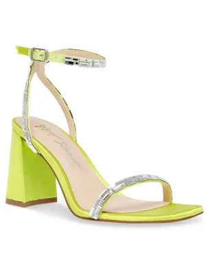 Scott Womens Satin Embellished Block Heel