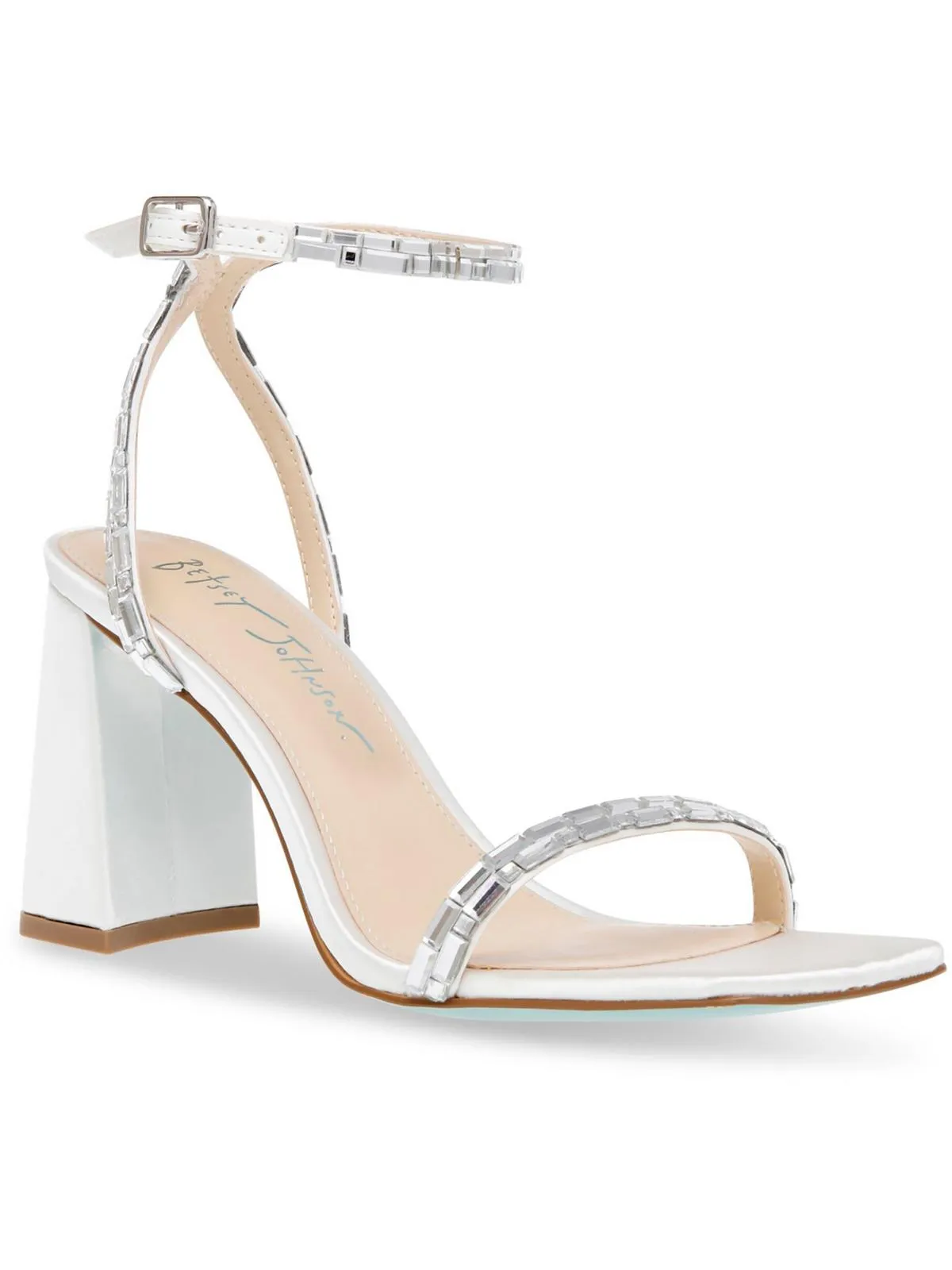 Scott Womens Satin Embellished Block Heel