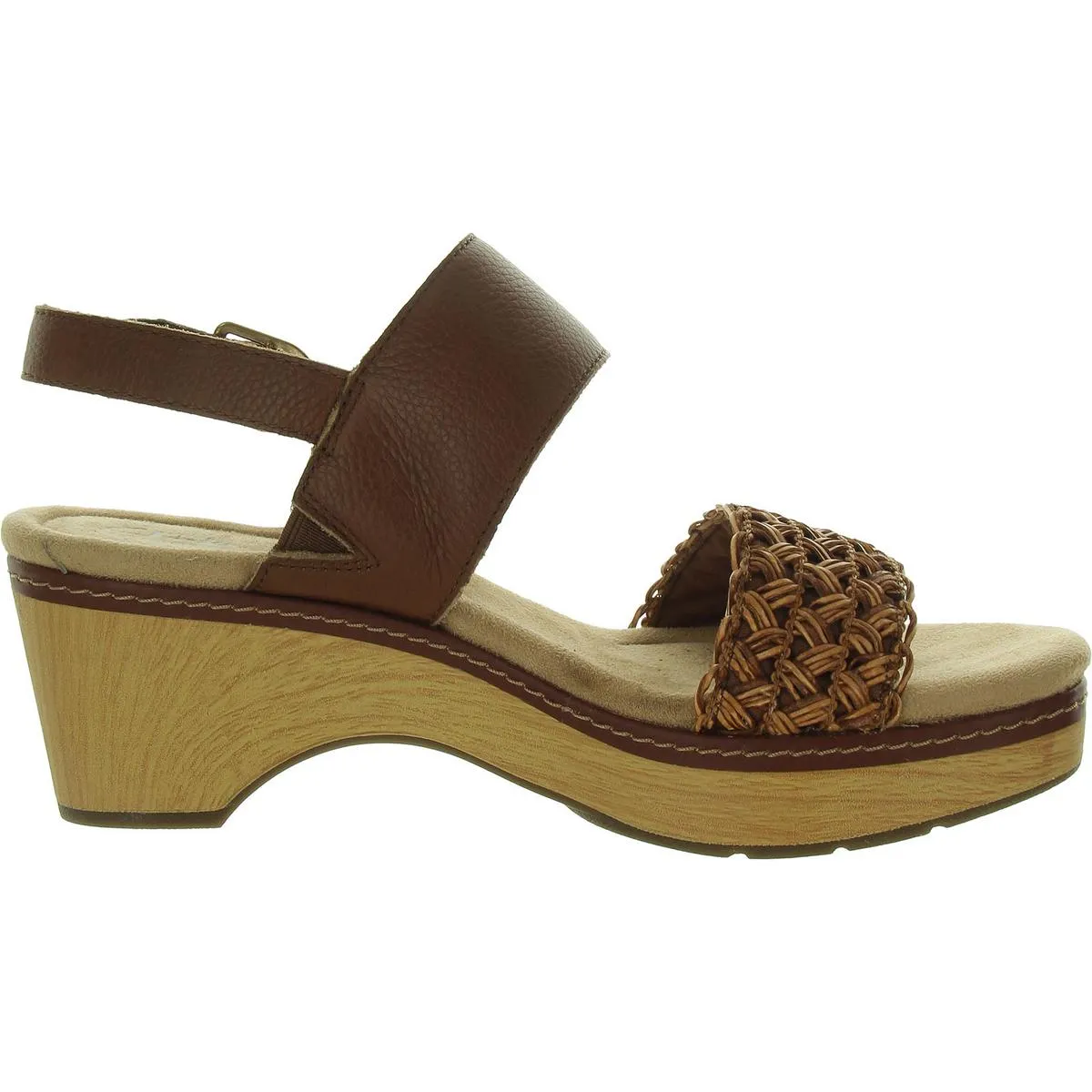 Seannah Step Womens Open Toe Wedge Ankle Strap