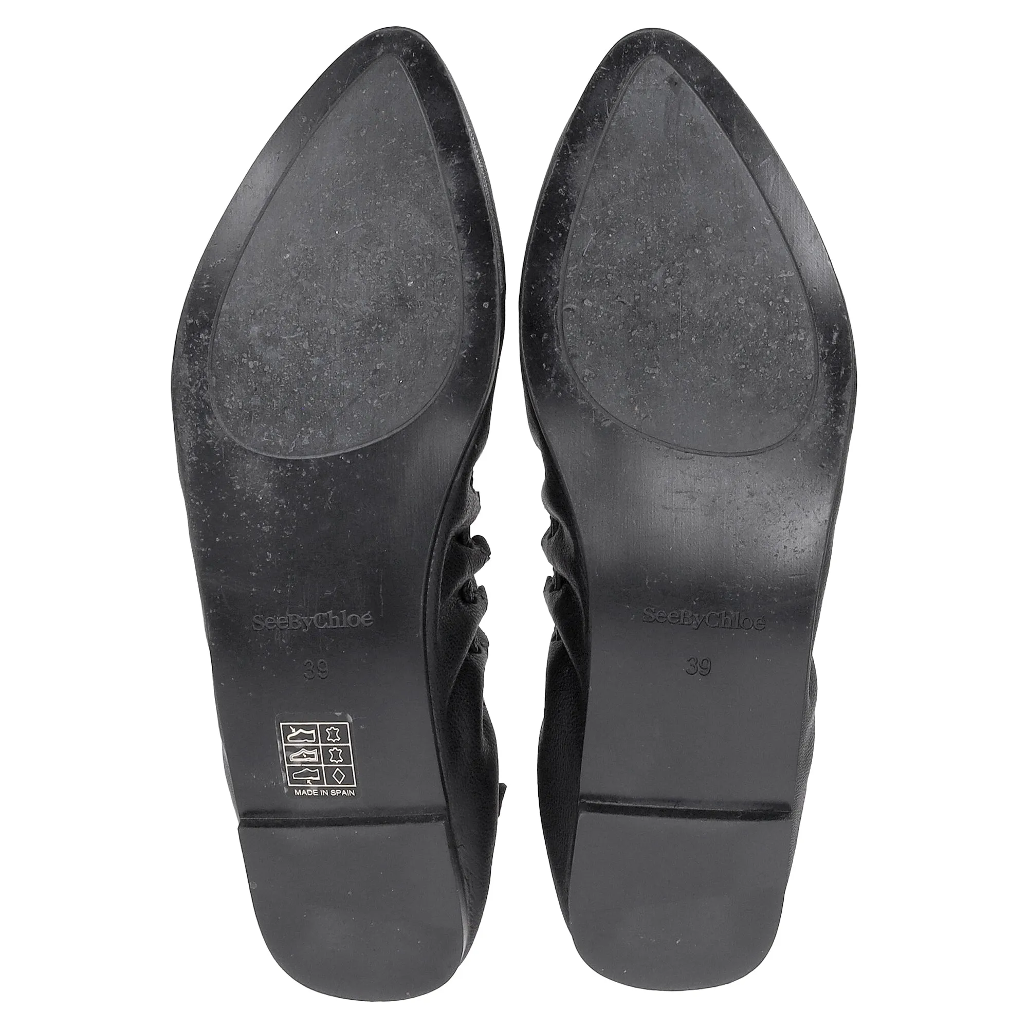 See by Chlo Jane Ballet Flats in Black Leather