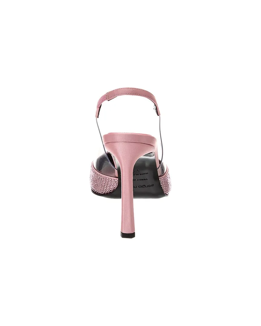 Sergio Rossi x Evangelie Smyrniotaki Satin & Vinyl Slingback Pump