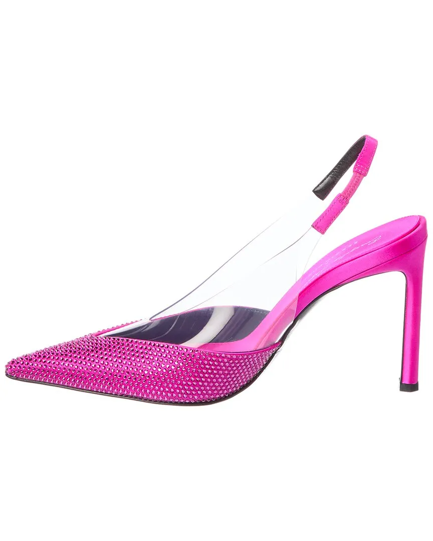 Sergio Rossi x Evangelie Smyrniotaki Satin & Vinyl Slingback Pump