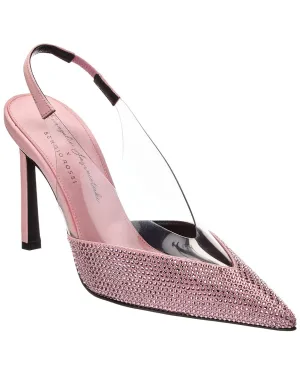 Sergio Rossi x Evangelie Smyrniotaki Satin & Vinyl Slingback Pump