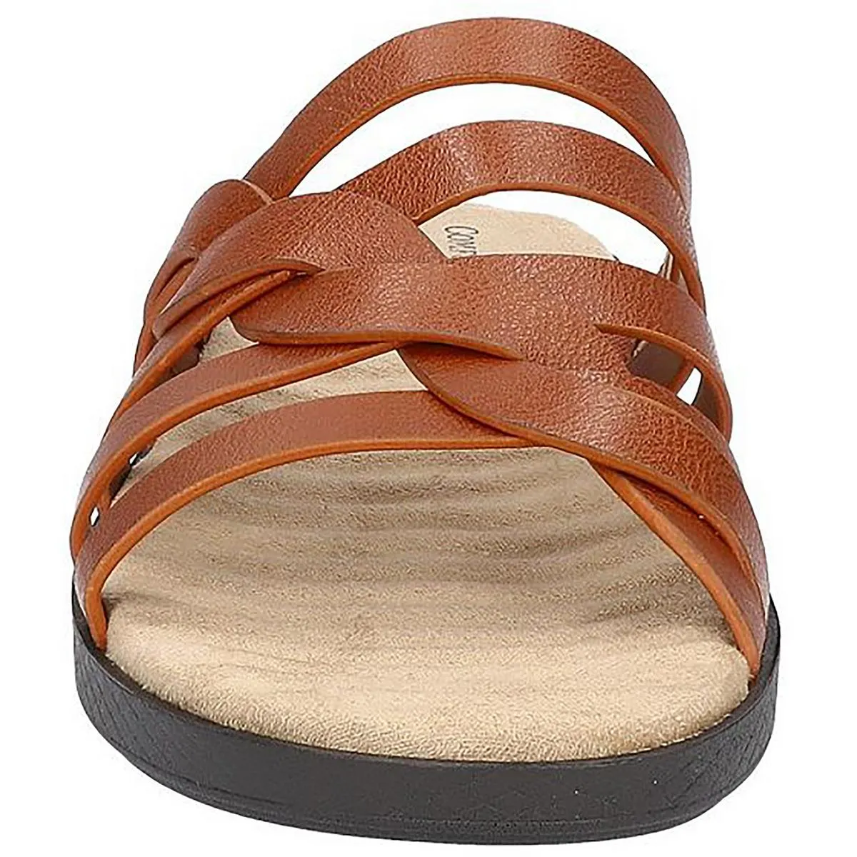 Sheri Womens Comfort Insole Open Toe Slide Sandals