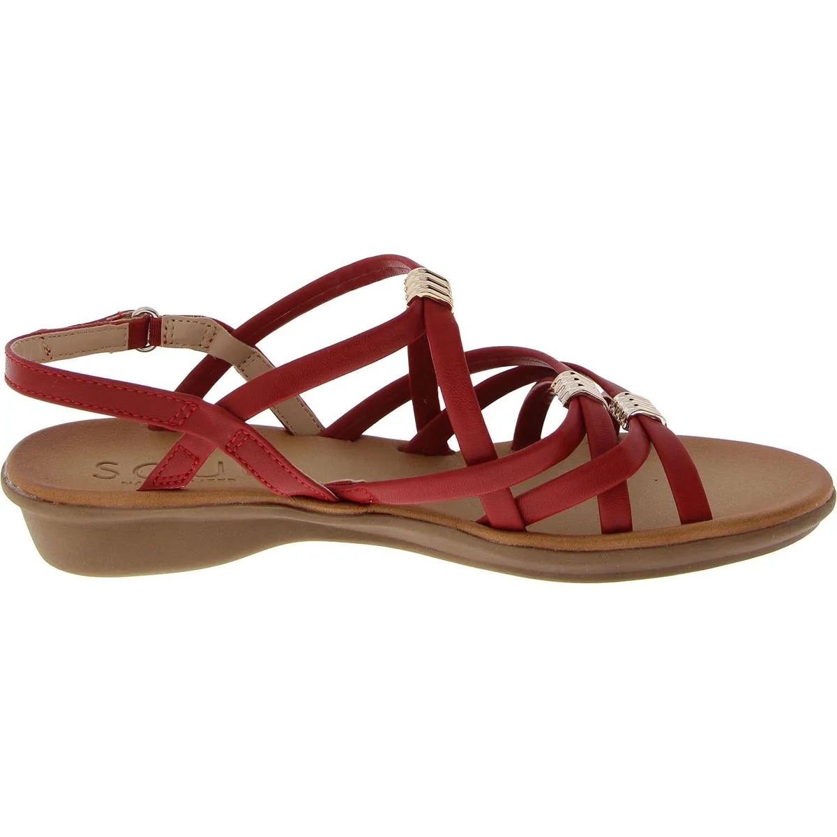 Sierra Womens Open Toe Adjustable Strappy Sandals