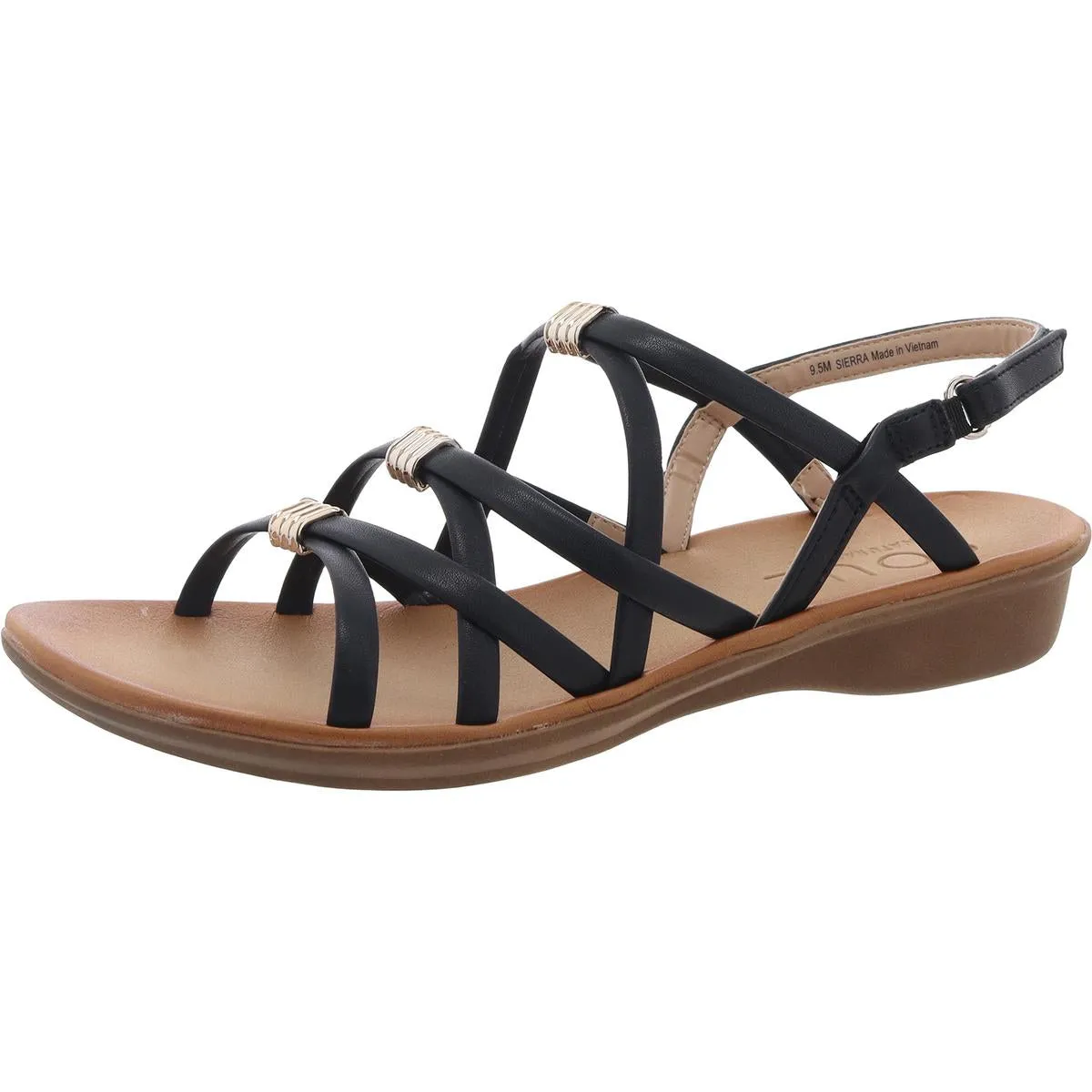 Sierra Womens Open Toe Adjustable Strappy Sandals