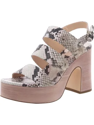 Sista Multi Band Womens Platform Snake Print Platform Sandals