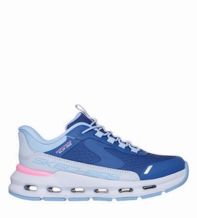SKECHERS SLIP INS GLIDE JR NAVY PINK Skechers kids' shoes