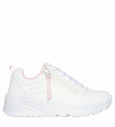 SKECHERS UNO LITE EASY ZIP WHITE