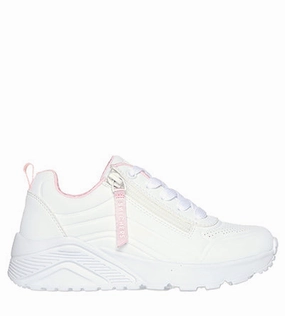 SKECHERS UNO LITE EASY ZIP WHITE Skechers kids' shoes