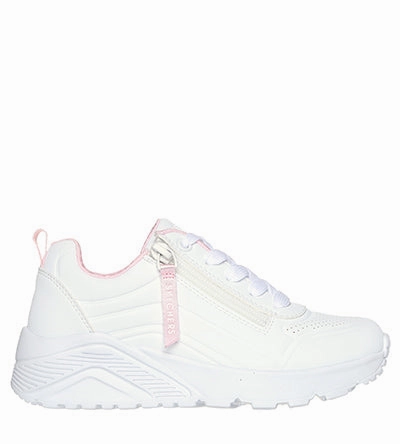 SKECHERS UNO LITE EASY ZIP WHITE