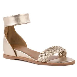 Skipper Womens Braided Leather Ankle Strap