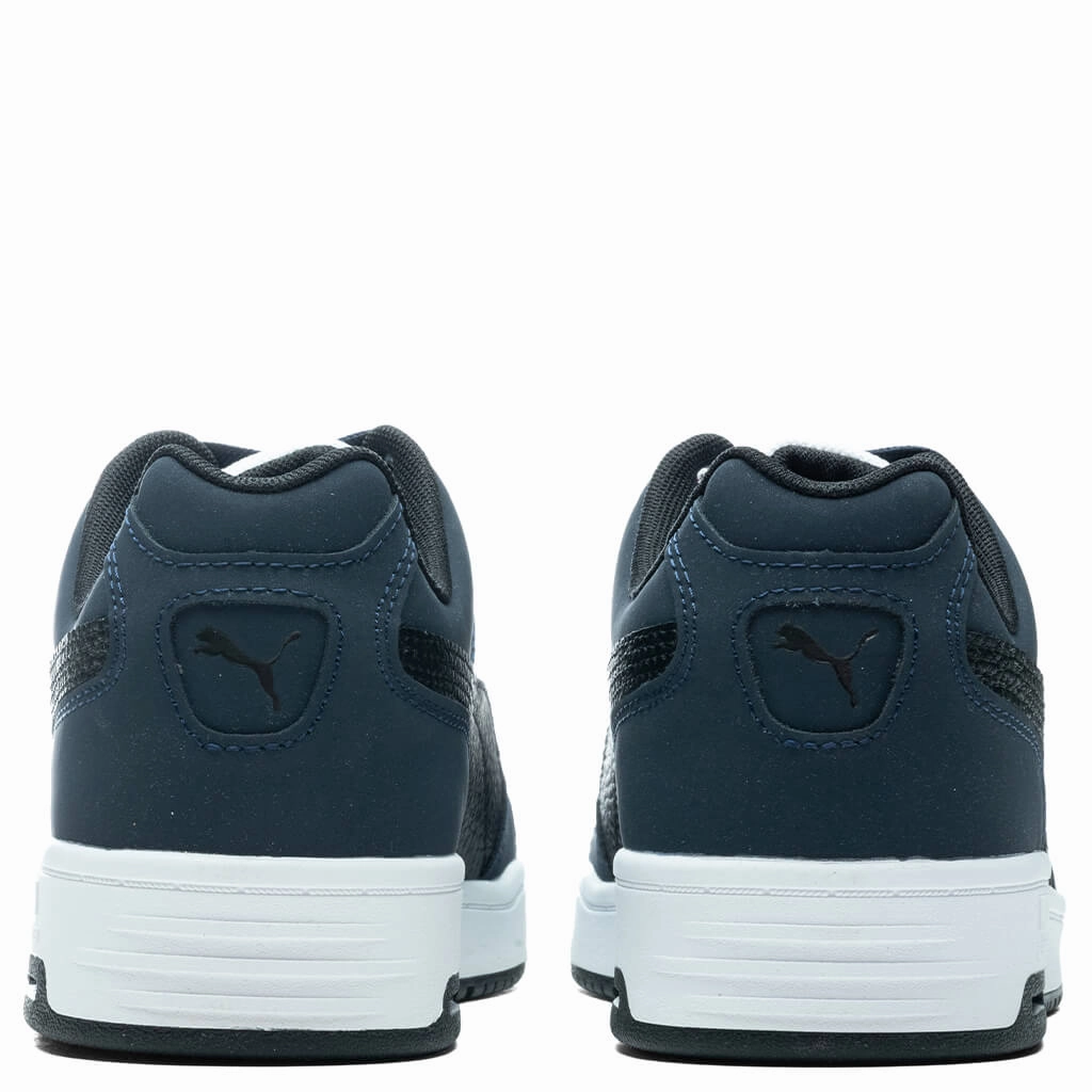 Slipstream Lo Block - White/Parisian Night Puma Suede Street Sneakers