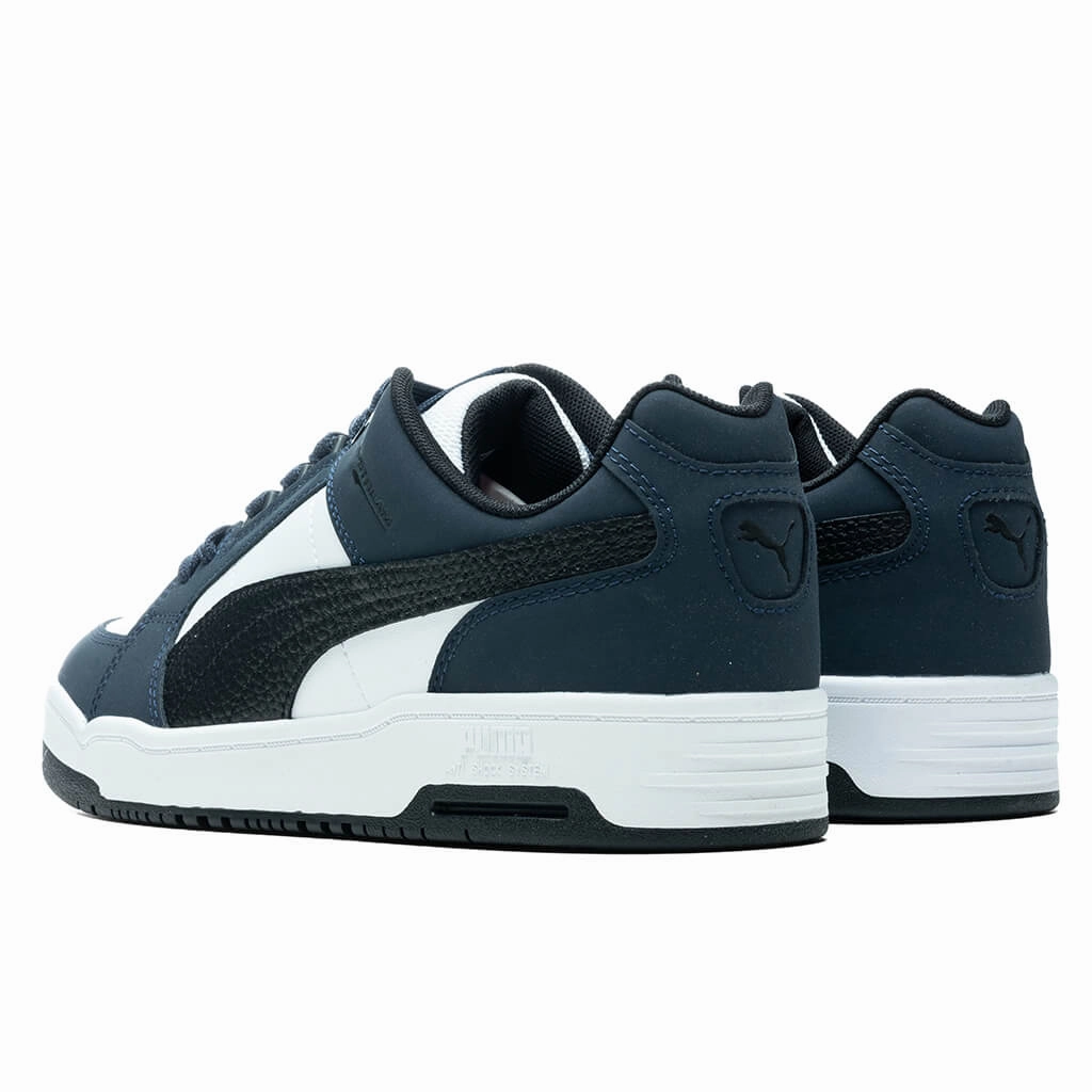 Slipstream Lo Block - White/Parisian Night Puma Suede Street Sneakers