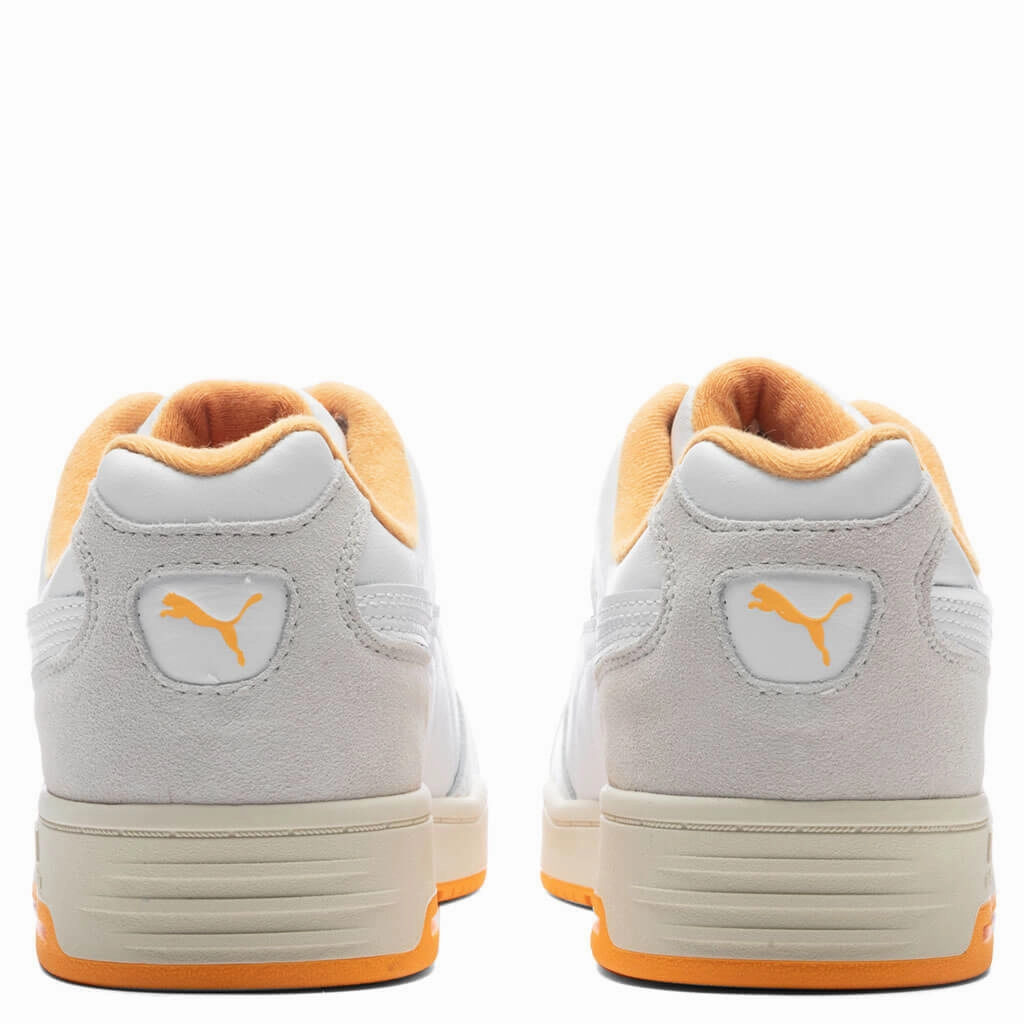 Slipstream Lo Retro - White/Zinnia Puma Suede Street Sneakers
