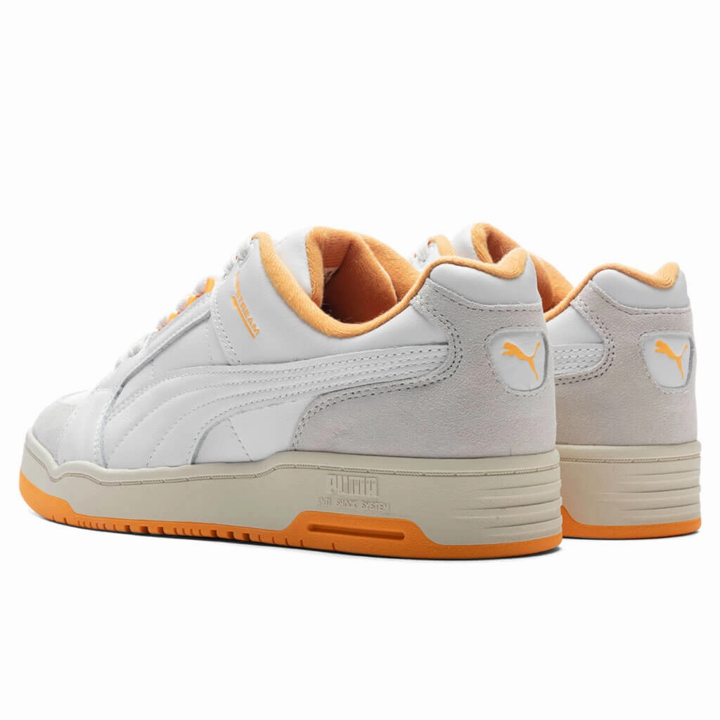 Slipstream Lo Retro - White/Zinnia Puma Suede Street Sneakers