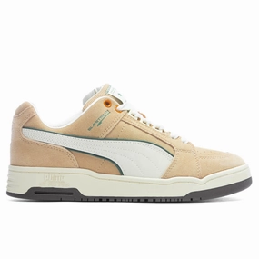 Slipstream Low - Khaki Puma shoes with suede and modern shape