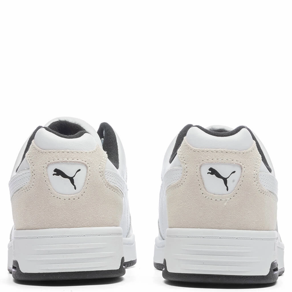Slipstream Low Retro - White/Vaporous Gray Puma Suede Street Sneakers