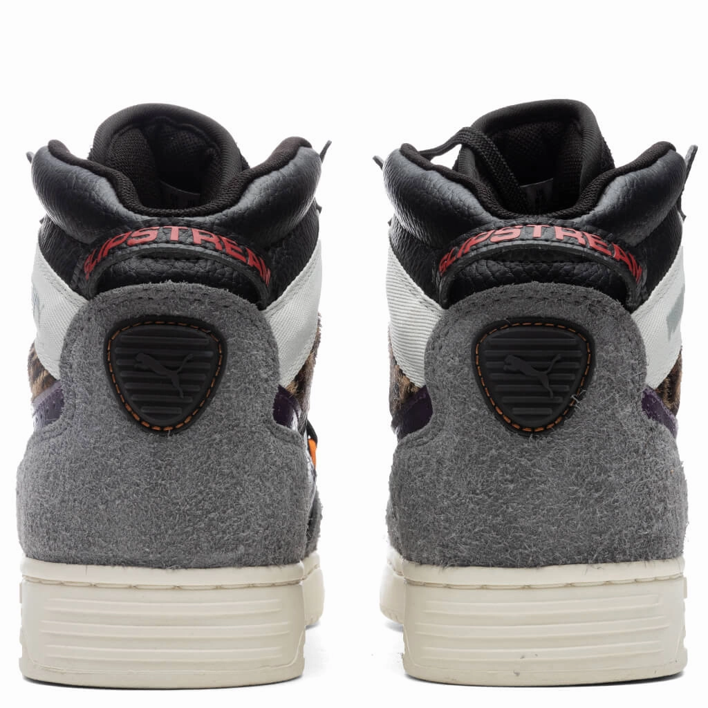 Slipstream Mutation Beast Fur - Black/Castle Rock/Sweet Grape Puma Suede Street Sneakers