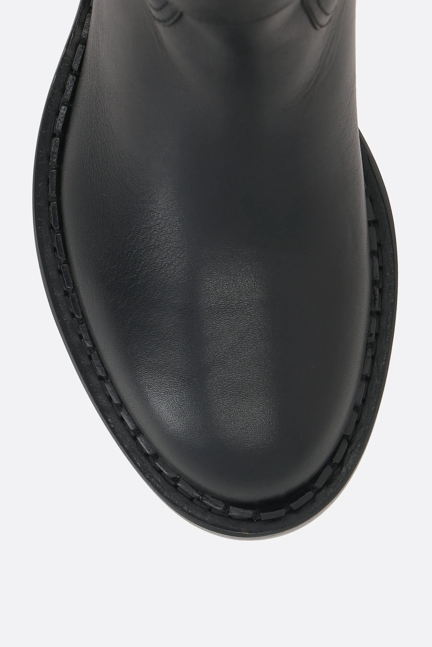 smooth leather boots