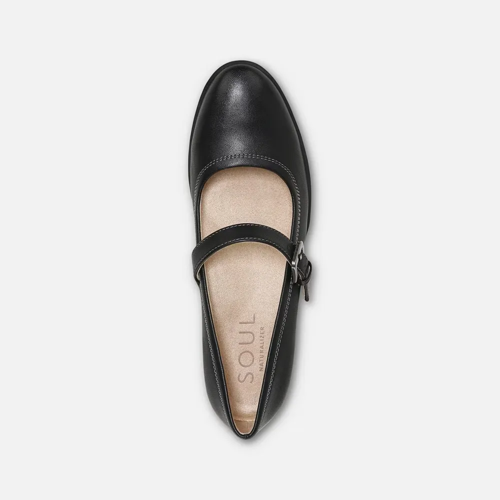 Soul Naturalizer Ramona I2184S3 Flat Women's US 7 Black Mary Jane Shoes ZPO269 (Black,7)